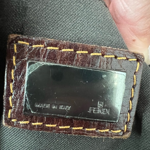 Fendi | Tobacco Zucca Coated + Canvas Mix Handbag - Picture 6 of 12